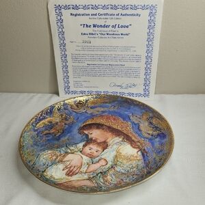 Blue and Gold Art Wall Decor with Ethereal Scene